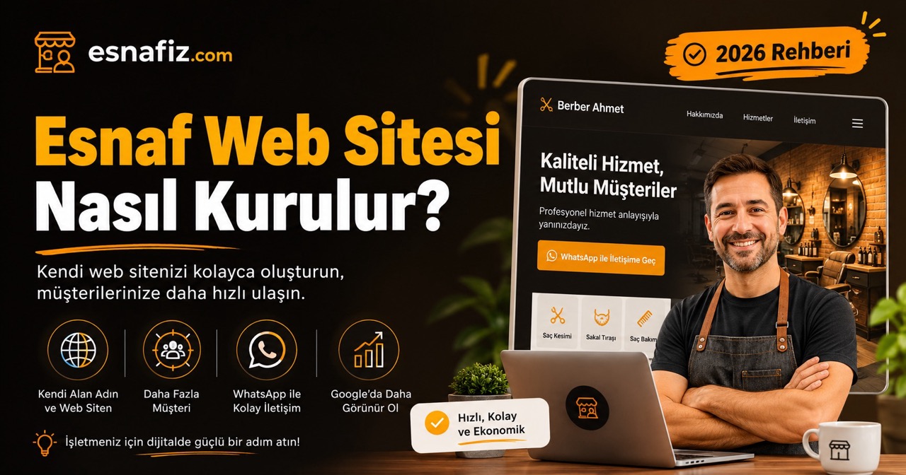 Esnaf Web Sitesi Nasıl Kurulur? 2026 Rehberi